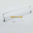 Modern chrome double towel bar bathroom rack