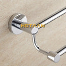 Modern chrome double towel bar bathroom rack