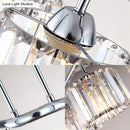 DecorBites™ Modern Chrome Drum Crystal Pendant Light for Dining Room Island – 2/3 Bulbs Hanging from Ceiling