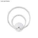 Modern chrome dual ring led wall mounted light bedroom fixture