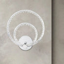 Modern chrome dual ring led wall mounted light bedroom fixture