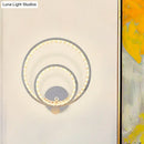 Modern chrome dual ring led wall mounted light bedroom fixture