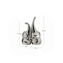 Modern chrome elephant sculpture ceramic bookends living room decor