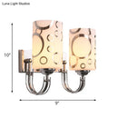 Modern chrome finish abstract glass wall sconce bedroom lamp 110v-120v