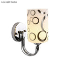 Modern chrome finish abstract glass wall sconce bedroom lamp 110v-120v