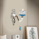 Modern chrome finish clear glass wall light bedroom sconce