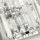 DecorBites™ Modern Clear Crystal Wall Mounted Light, 2-Bulb Chrome Finish Wall Lamp