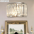 DecorBites™ Modern Clear Crystal Wall Mounted Light, 2-Bulb Chrome Finish Wall Lamp