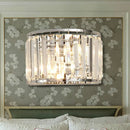 DecorBites™ Modern Clear Crystal Wall Mounted Light, 2-Bulb Chrome Finish Wall Lamp