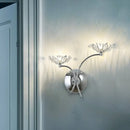 Modern chrome flower wall lamp – bedroom crystal sconce 110v-120v