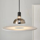 Modern chrome flying saucer chandelier for living room lighting