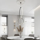Modern chrome geometric led pendant light for dining room