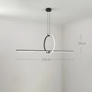 Modern chrome geometric led pendant light for dining room