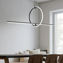 Modern chrome geometric led pendant light for dining room