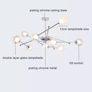 Modern chrome glass ball led chandelier – dining room pendant light