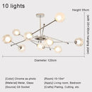 Modern chrome glass ball led chandelier – dining room pendant light