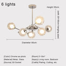Modern chrome glass ball led chandelier – dining room pendant light