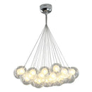 Modern chrome glass ball led chandelier for living room dining room