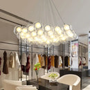 Modern chrome glass ball led chandelier for living room dining room