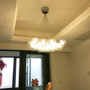 Modern chrome glass ball led chandelier for living room dining room