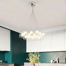 Modern chrome glass ball led chandelier for living room dining room
