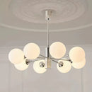 Modern chrome glass ball led chandelier for living room lighting