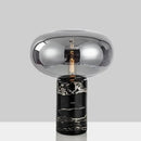 Modern chrome glass ball marble desk lamp bedroom light
