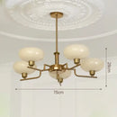 Modern chrome glass ball pendant chandelier for bedroom