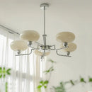 Modern chrome glass ball pendant chandelier for bedroom