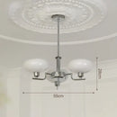 Modern chrome glass ball pendant chandelier for bedroom