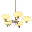 Modern chrome glass ball pendant chandelier for bedroom