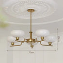 Modern chrome glass ball pendant chandelier for bedroom
