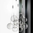 Modern chrome glass ball pendant light – dining room chandelier