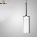 Modern chrome glass bottle pendant light for dining room