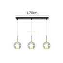 Modern chrome glass bubble pendant lights dining room chandelier