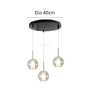 Modern chrome glass bubble pendant lights dining room chandelier