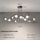 Modern chrome glass globe chandelier – dining room branching light