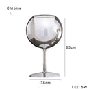 Modern chrome glass gold table lamp for living room luxury glow