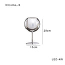 Modern chrome glass gold table lamp for living room luxury glow