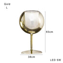 Modern chrome glass gold table lamp for living room luxury glow