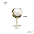 Modern chrome glass gold table lamp for living room luxury glow