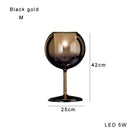 Modern chrome glass gold table lamp for living room luxury glow