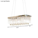DecorBites™ Simple Chrome Pendant Lighting with 4 Clear Glass Rods for Kitchen Island