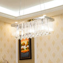 DecorBites™ Simple Chrome Pendant Lighting with 4 Clear Glass Rods for Kitchen Island