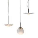 Modern chrome glass saucer led chandelier for living room lighting