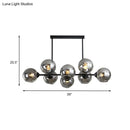 Modern chrome globe island lighting – kitchen hanging lamp