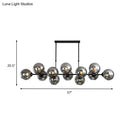Modern chrome globe island lighting – kitchen hanging lamp