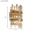 DecorBites™ Modern Crystal Prism Sconce Lighting - 3 Lights - Chrome/Gold Finish - Living Room Wall Mounted Lamp