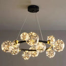 Modern chrome & gold decorbites crystal chandelier living room light