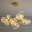 Modern chrome & gold decorbites crystal chandelier living room light